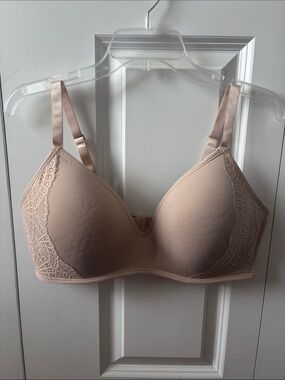 Parisian Intimates Everyday Smooth Lace-Trim T-Shirt Bra - Nude Size 42D